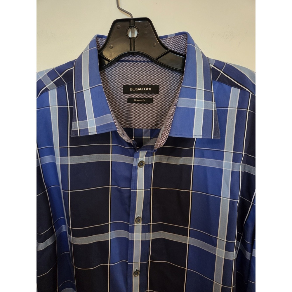 Bugatchi men's plaid button down-size XL